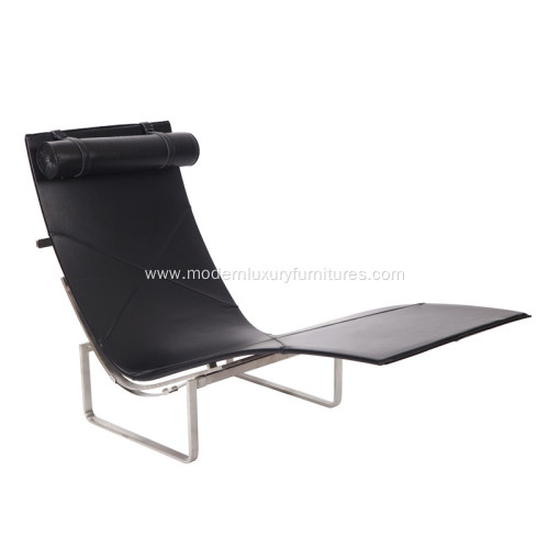 Poul Kjarholm PK24 Leather Chaise Lounge Chair